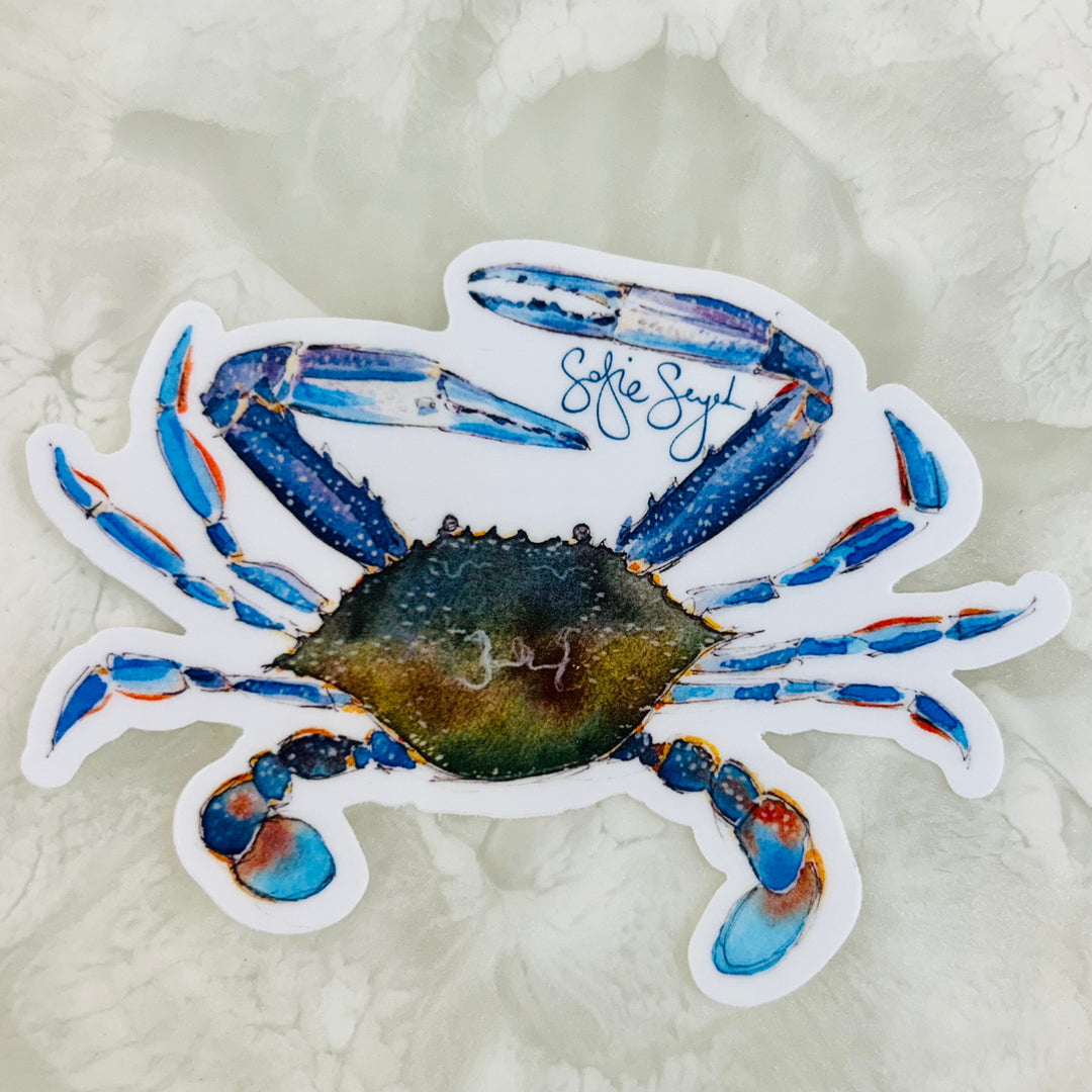 Lenny Crabitz Blue Swimmer Crab Sticker
