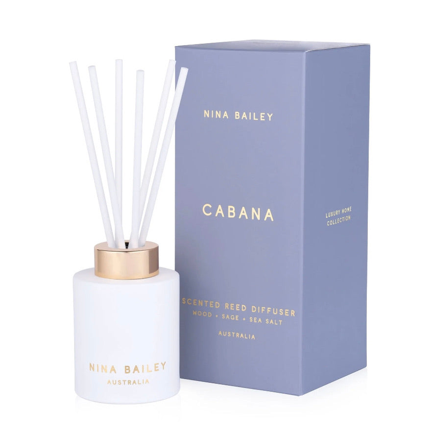 CABANA | Wood, Sage & Sea Salt Luxury Reed Diffuser