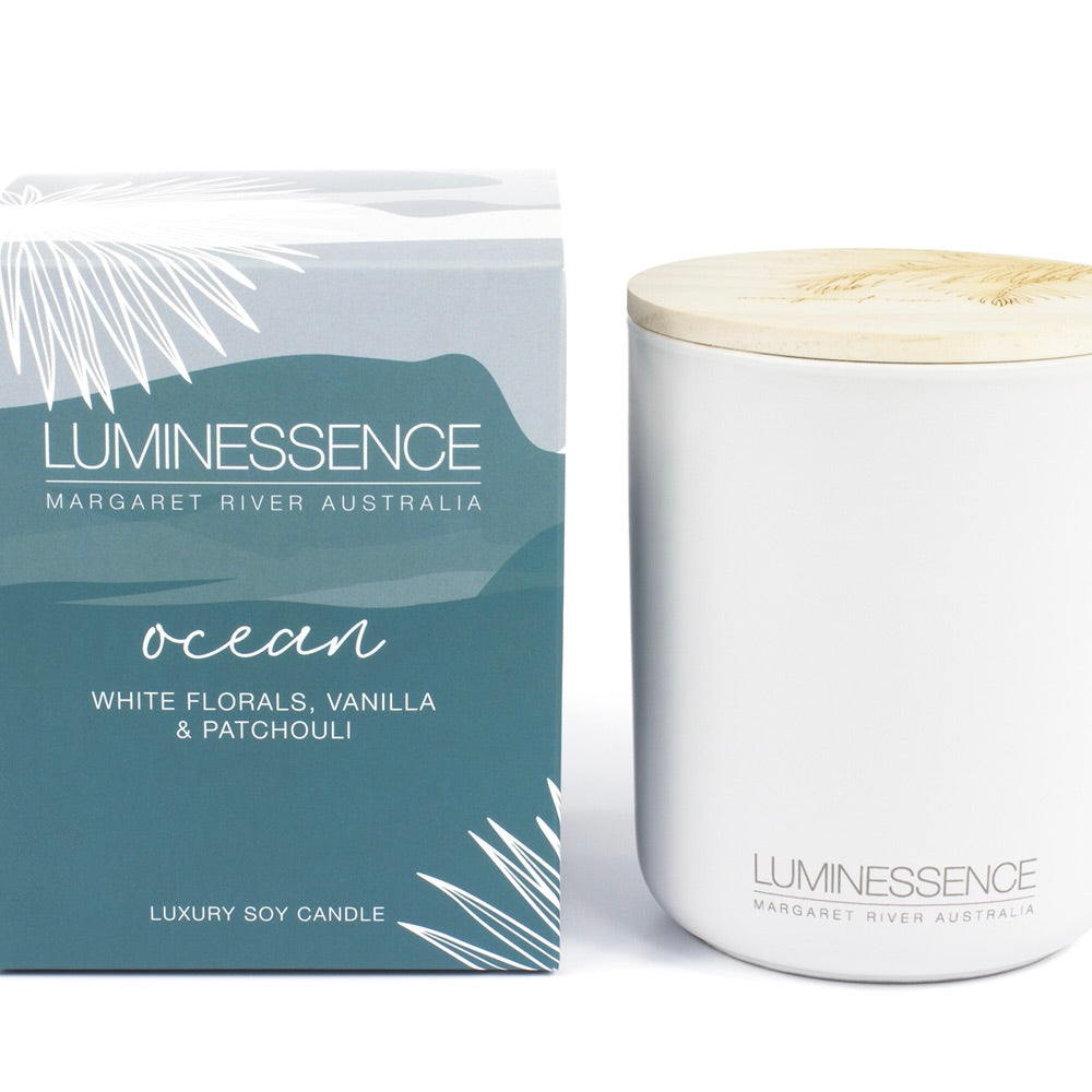 OCEAN | White Florals, Vanilla & Patchouli Soy Candle