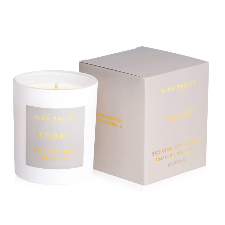 TOBAC - TOBACCO HAY & AMBER SOY CANDLE