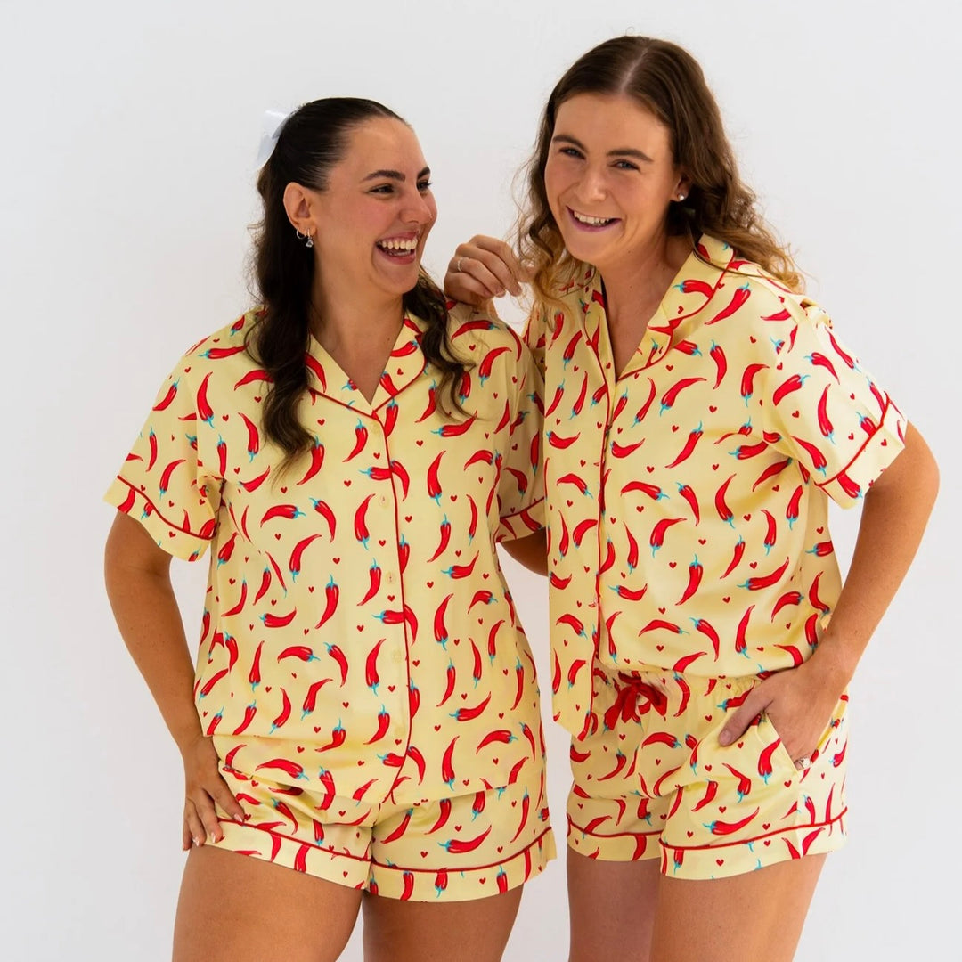 Chilli Satin Pyjama Set