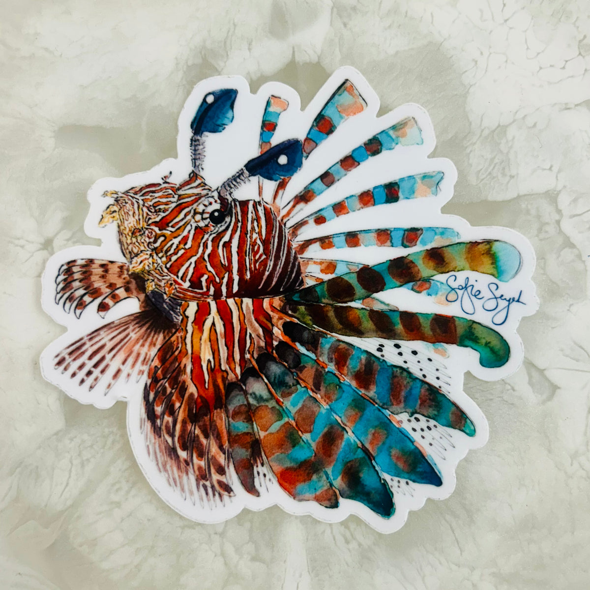 Leo Lionfish Sticker – Cafe Collective WA