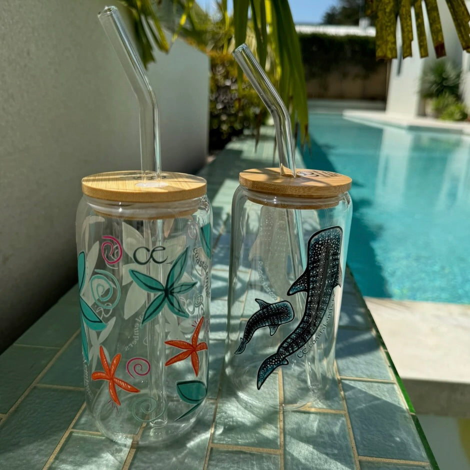 Summer Flowers Glass Tumbler