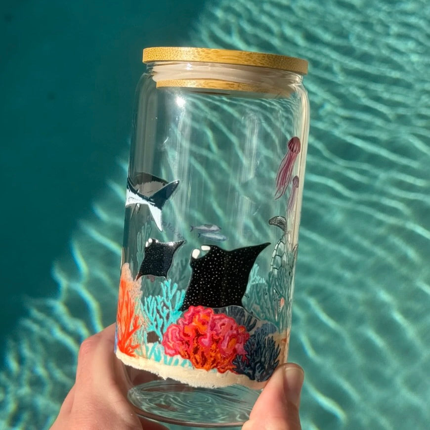 Coral Reef Glass Tumbler