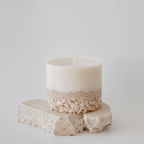 Shark Bay Shell Pillar Candle (Small)