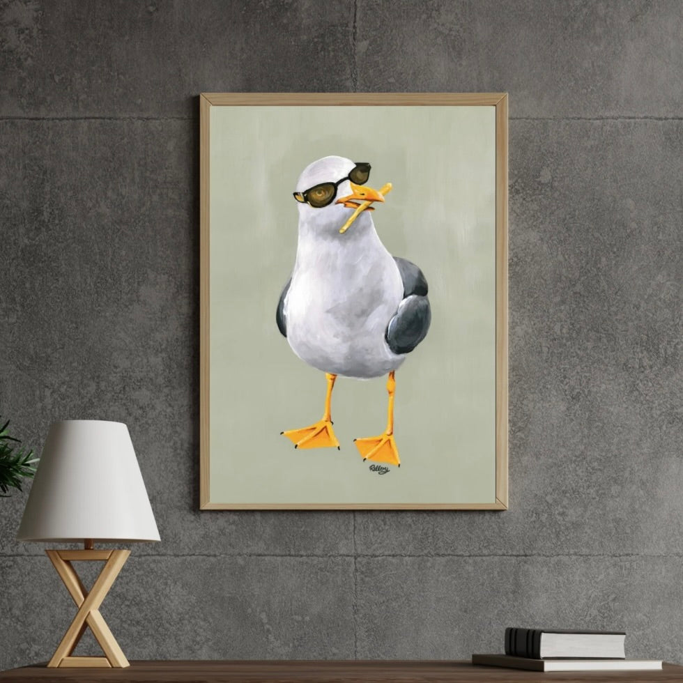 Spike Seagull Art Print
