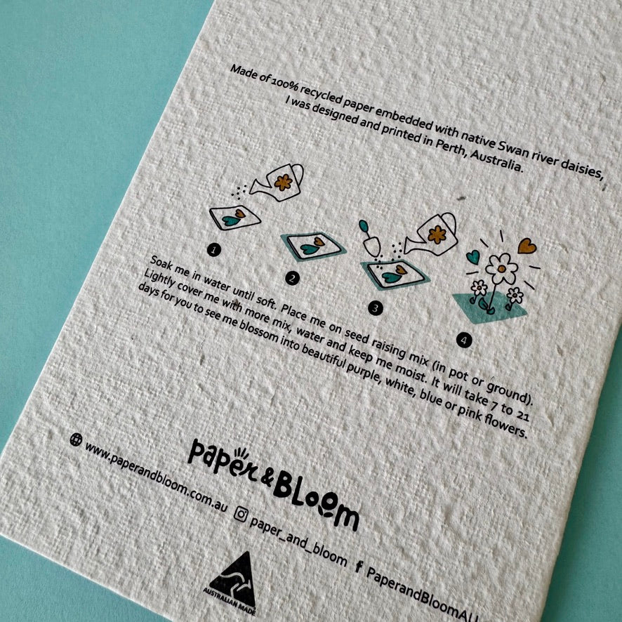 Awesome people make awesome babies - orange Plantable Card
