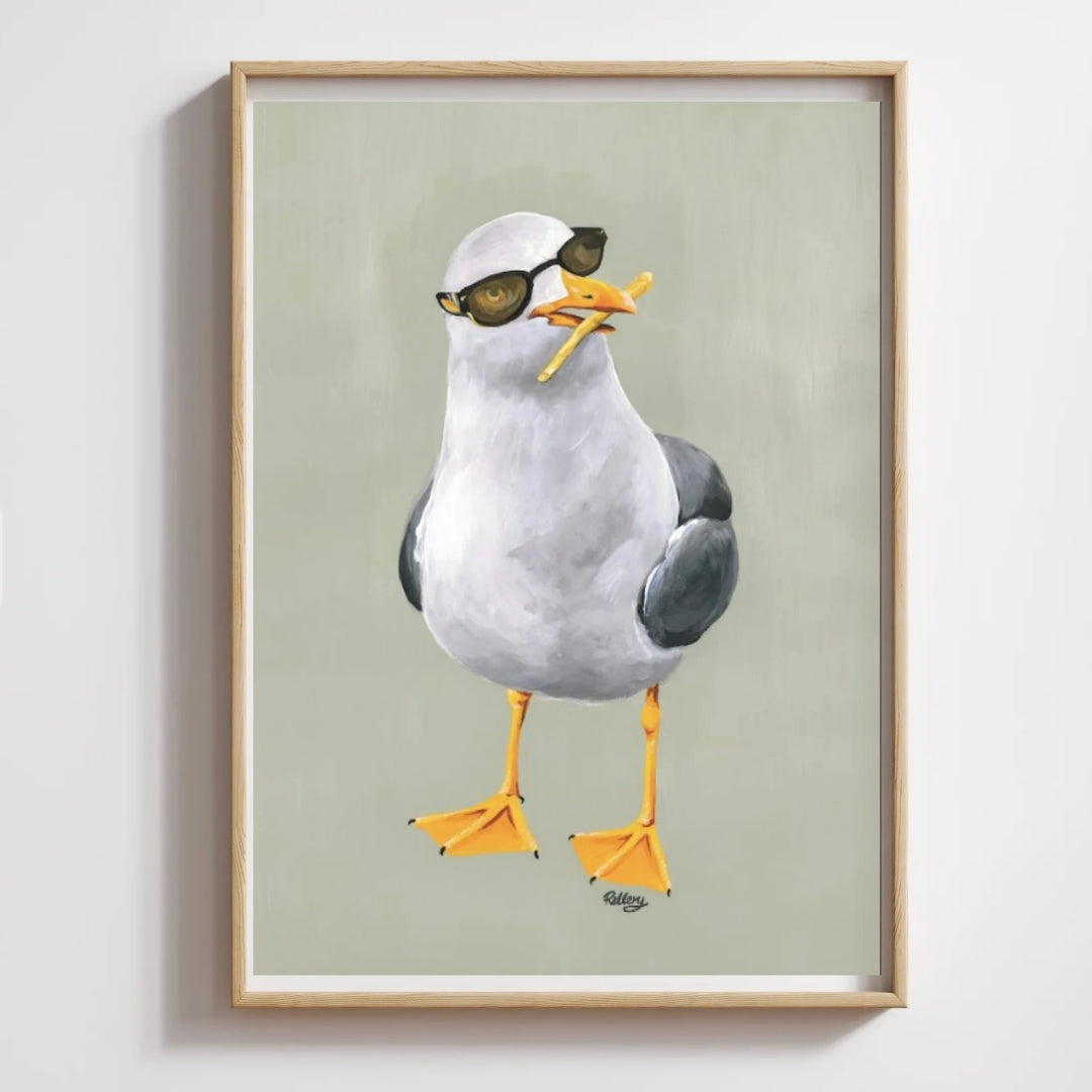 Spike Seagull Art Print