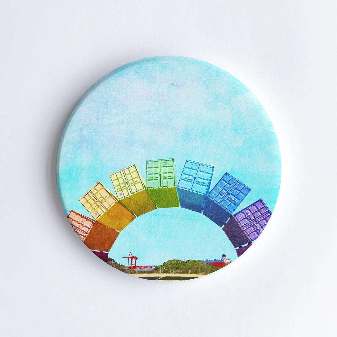 Fremantle Rainbow Containers Ceramic Coaster