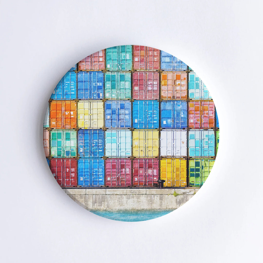 Fremantle Shipping Containers Ceramic Coaster